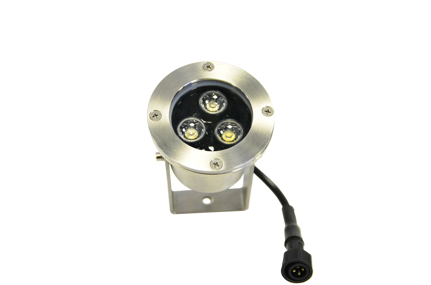 Подводный светодиодный прожектор (LED) 3 диода, 25°, 12V.DC, холодный белый